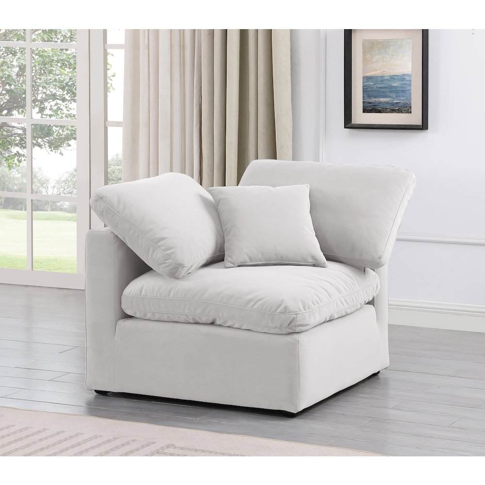 Indulge Cream Velvet Corner Chair