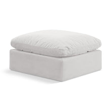 Indulge Cream Velvet Ottoman