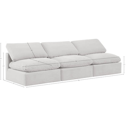 Indulge Cream Velvet Modular Sofa