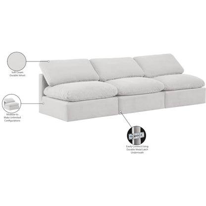Indulge Cream Velvet Modular Sofa