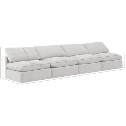Indulge Cream Velvet Modular Sofa