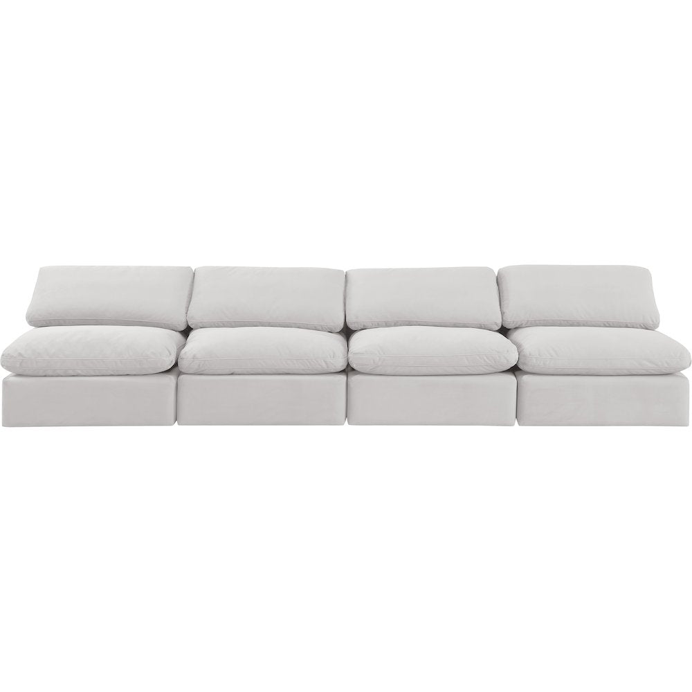 Indulge Cream Velvet Modular Sofa