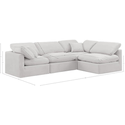 Indulge Cream Velvet Modular Sectional