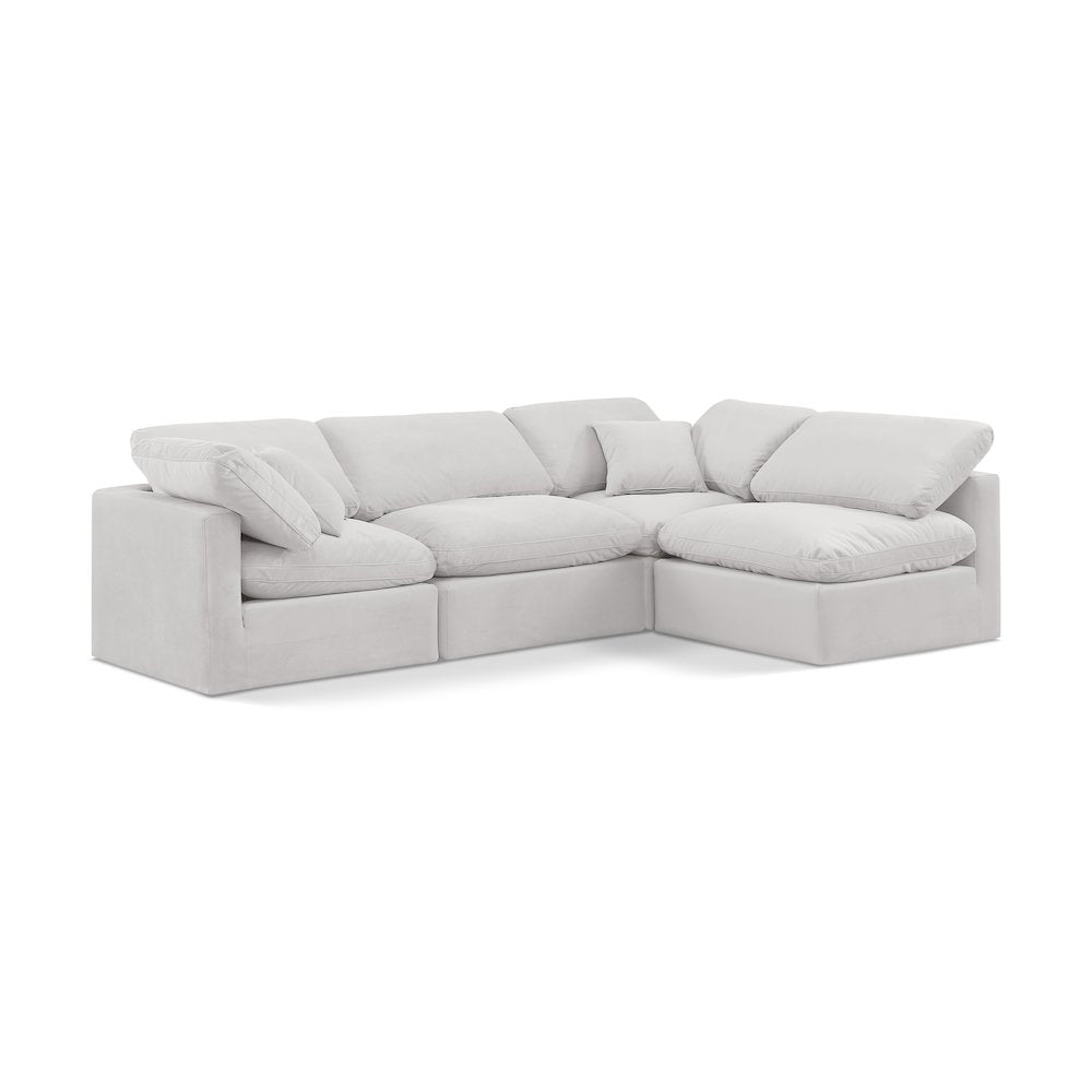 Indulge Cream Velvet Modular Sectional