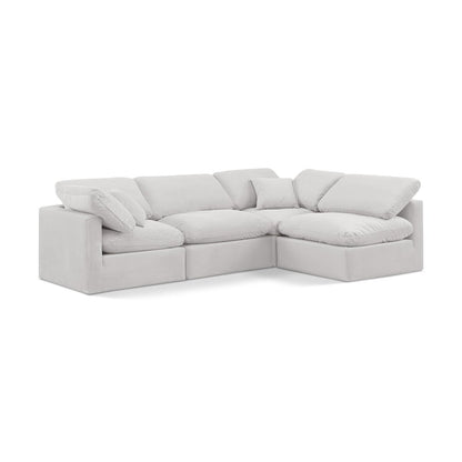 Indulge Cream Velvet Modular Sectional