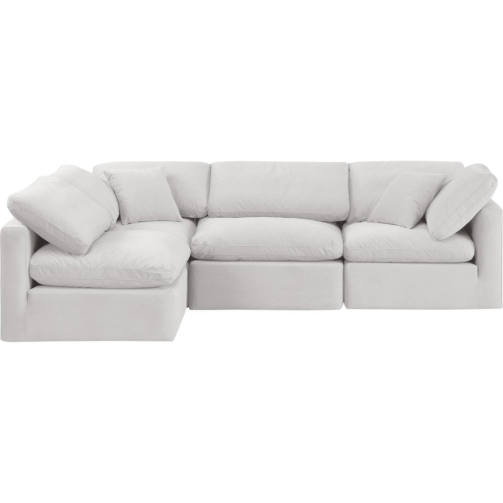 Indulge Cream Velvet Modular Sectional