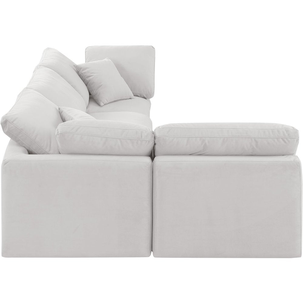 Indulge Cream Velvet Modular Sectional