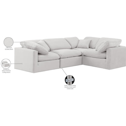 Indulge Cream Velvet Modular Sectional