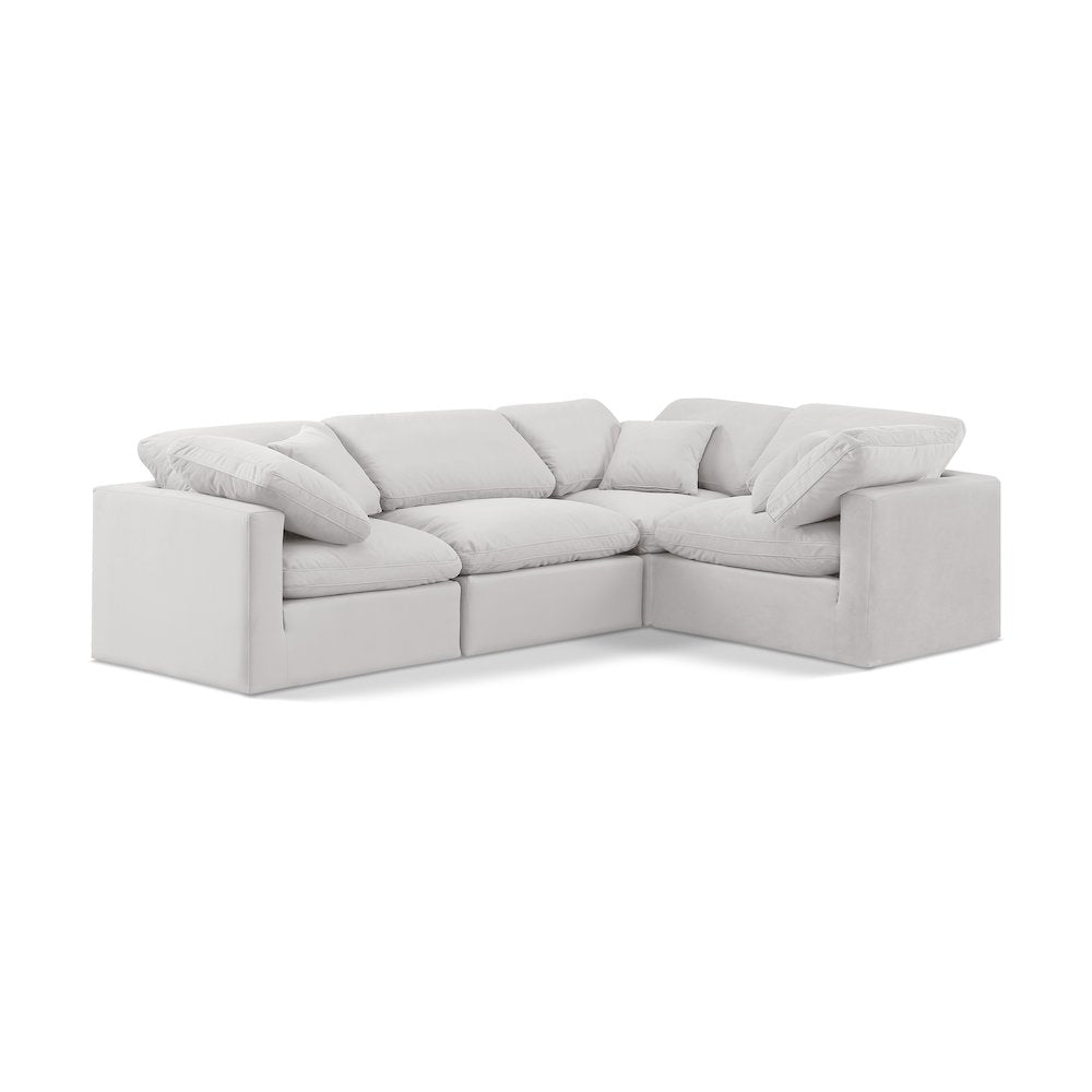 Indulge Cream Velvet Modular Sectional