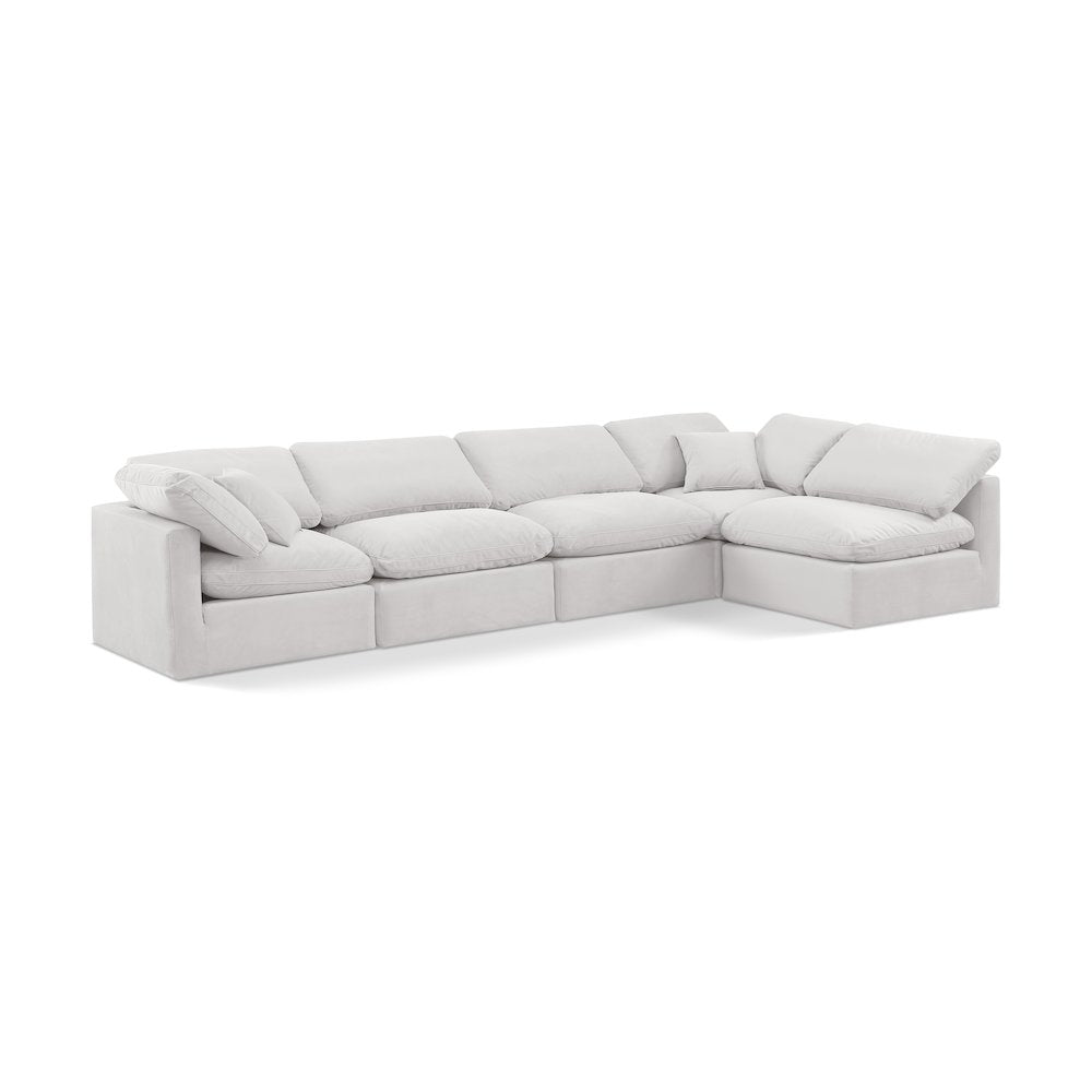 Indulge Cream Velvet Modular Sectional