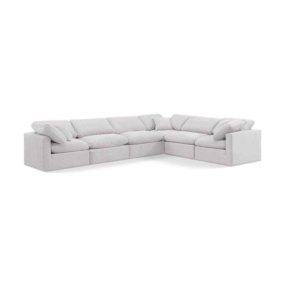 Indulge Cream Velvet Modular Sectional