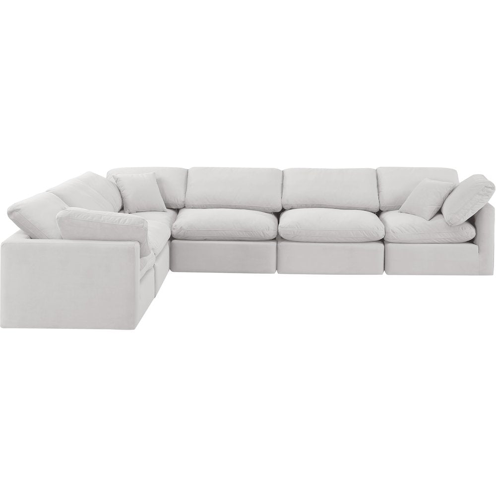Indulge Cream Velvet Modular Sectional