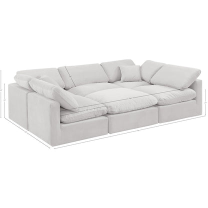 Indulge Cream Velvet Modular Sectional
