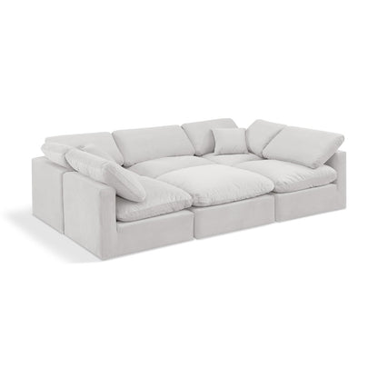 Indulge Cream Velvet Modular Sectional