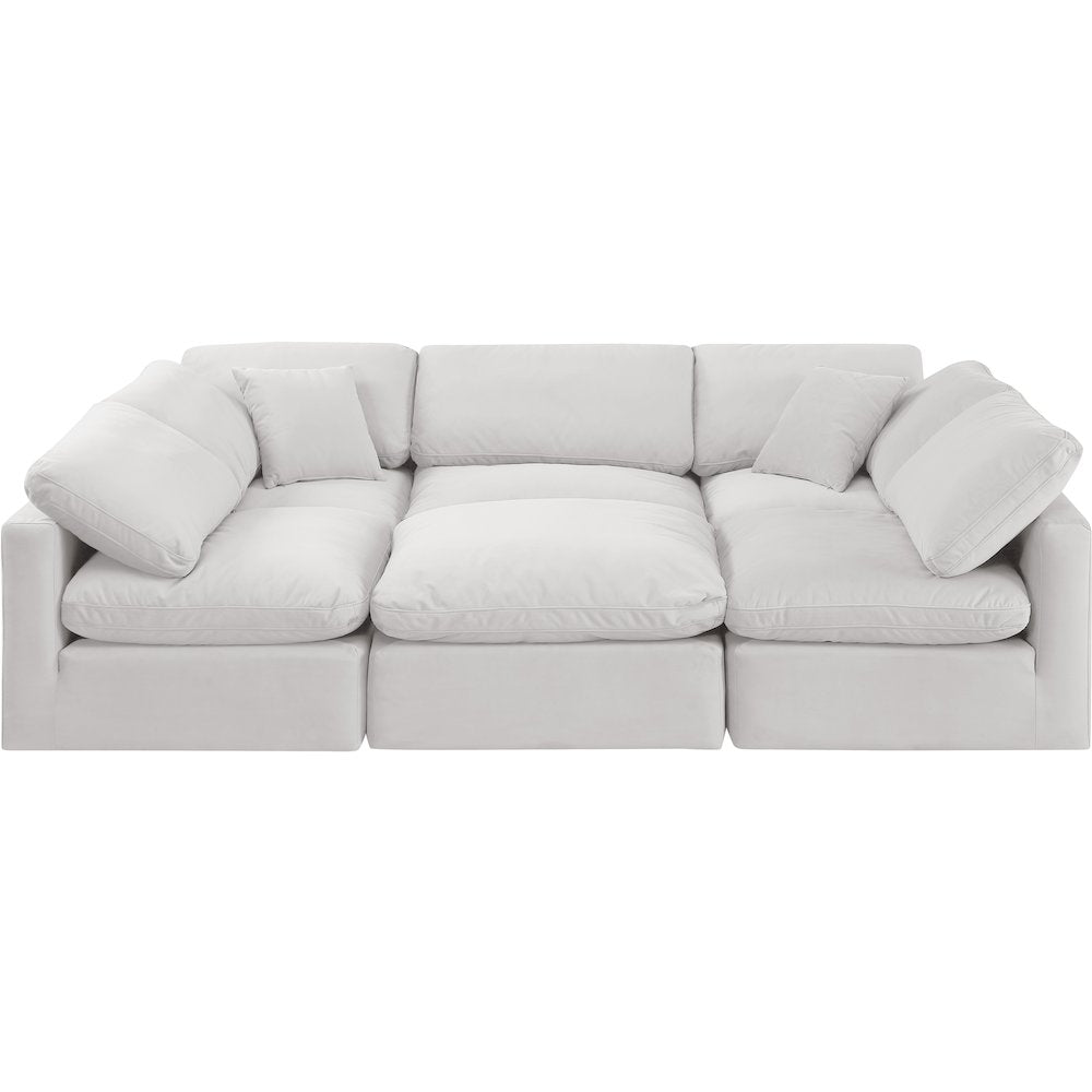 Indulge Cream Velvet Modular Sectional
