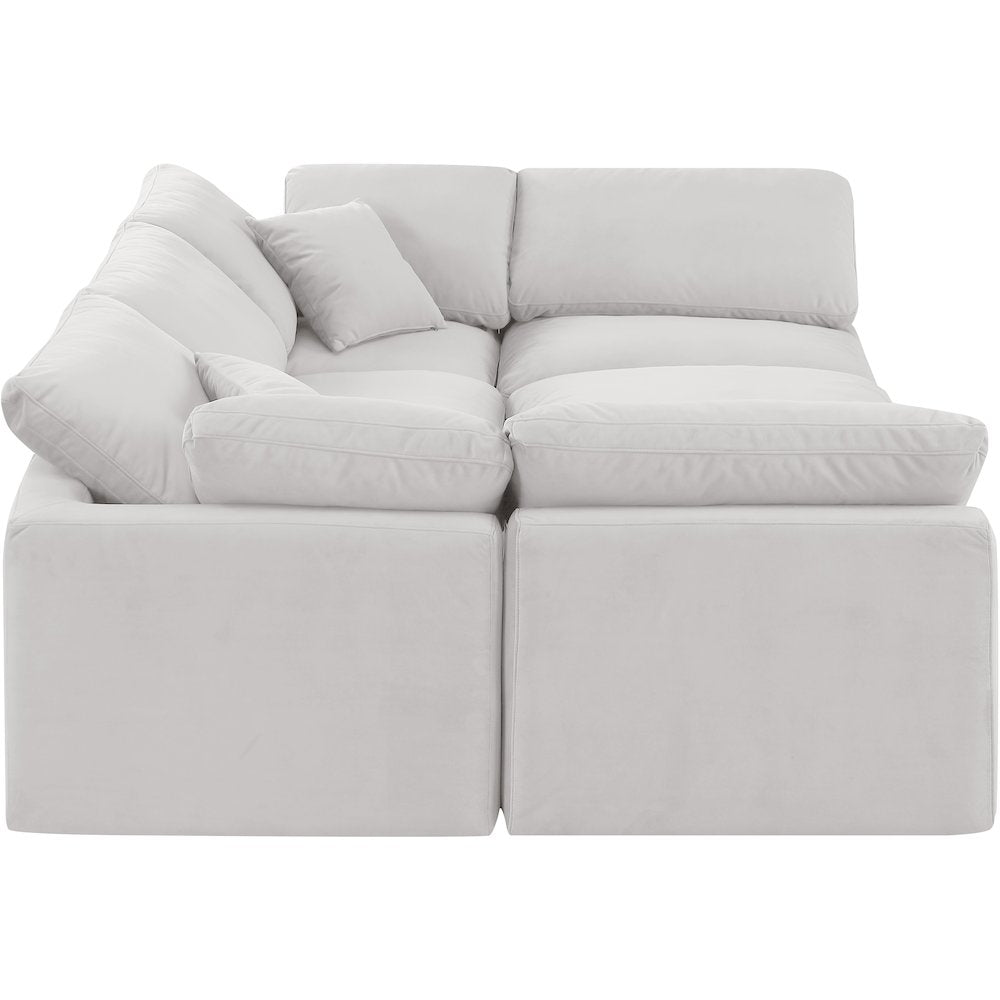 Indulge Cream Velvet Modular Sectional