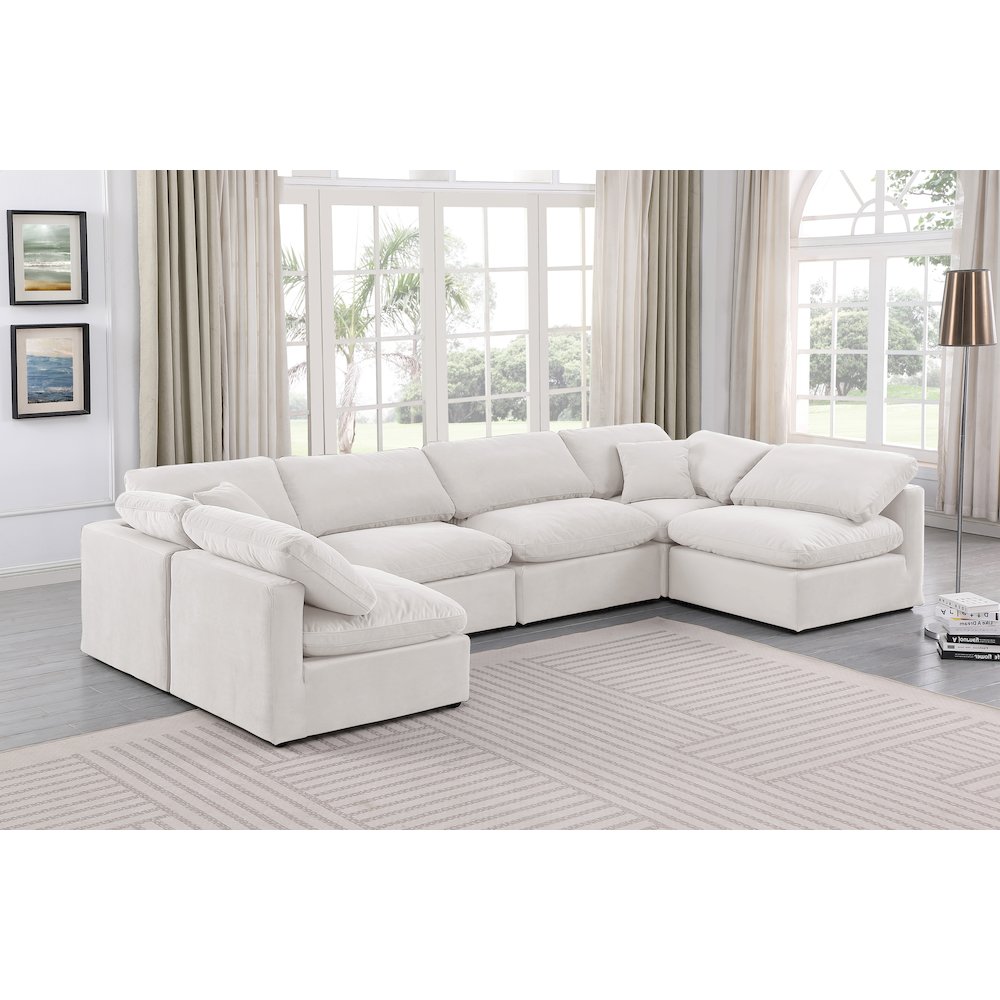 Indulge Cream Velvet Modular Sectional