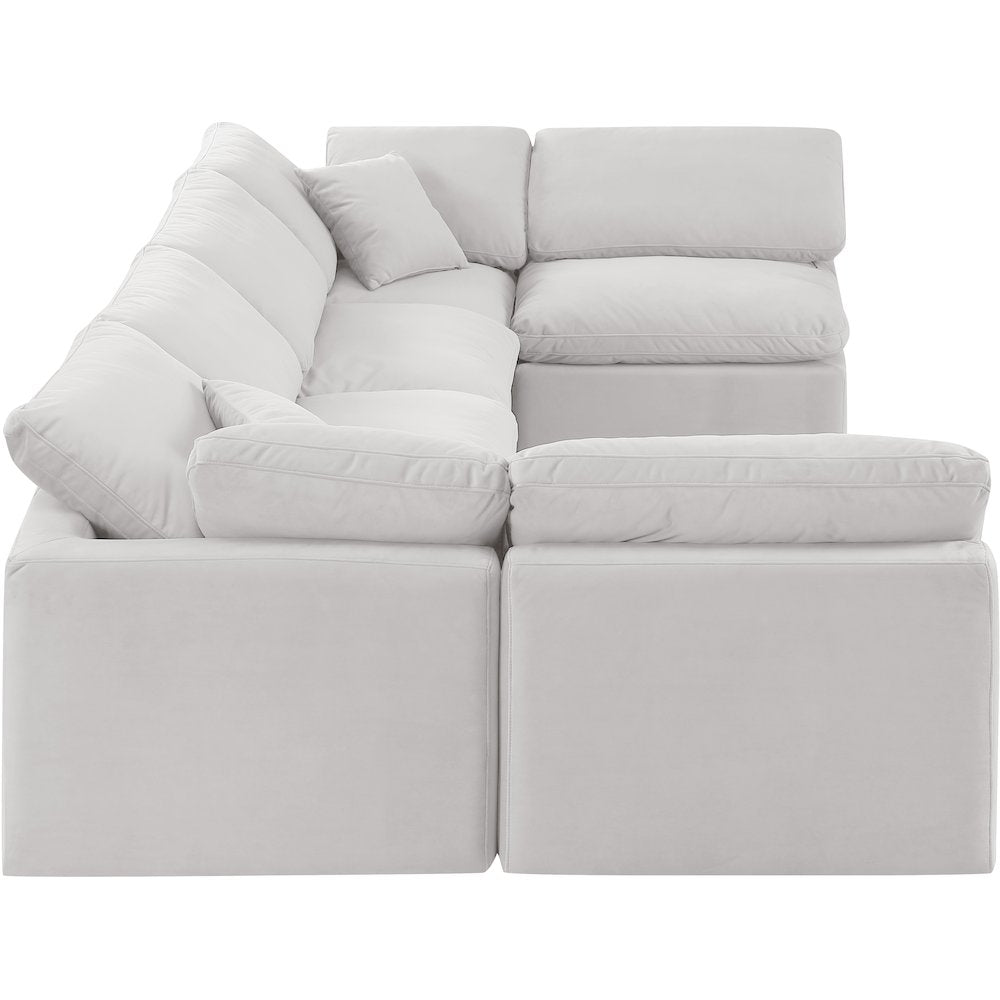 Indulge Cream Velvet Modular Sectional