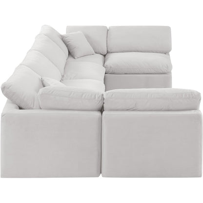 Indulge Cream Velvet Modular Sectional