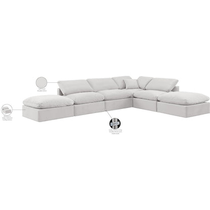 Indulge Cream Velvet Modular Sectional