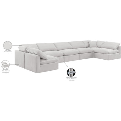 Indulge Cream Velvet Modular Sectional