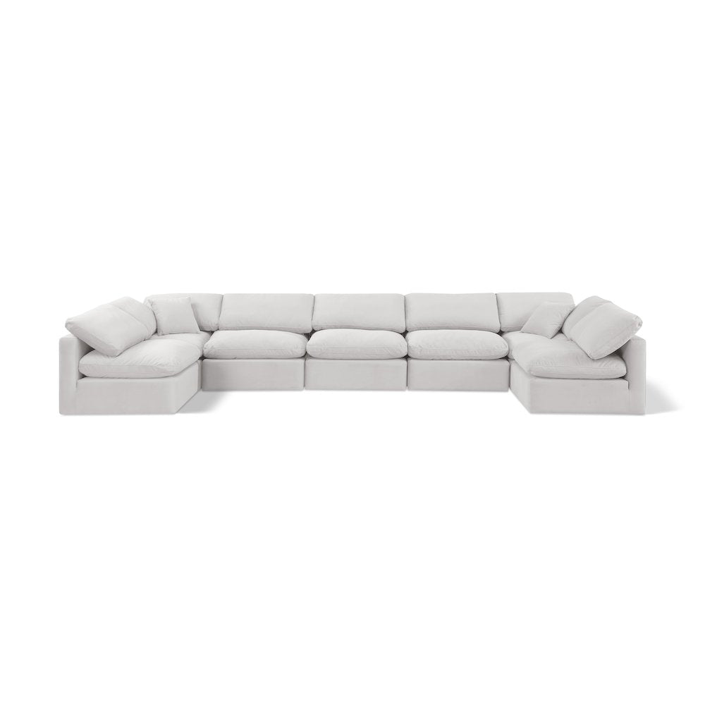 Indulge Cream Velvet Modular Sectional