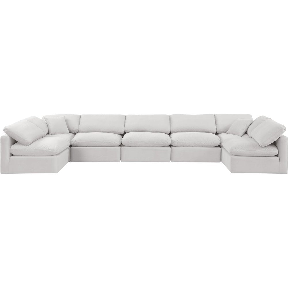 Indulge Cream Velvet Modular Sectional