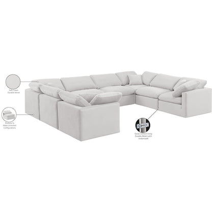 Indulge Cream Velvet Modular Sectional