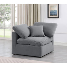 Indulge Grey Velvet Corner Chair