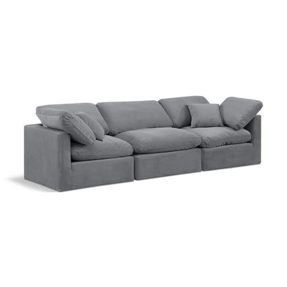 Indulge Grey Velvet Modular Sofa