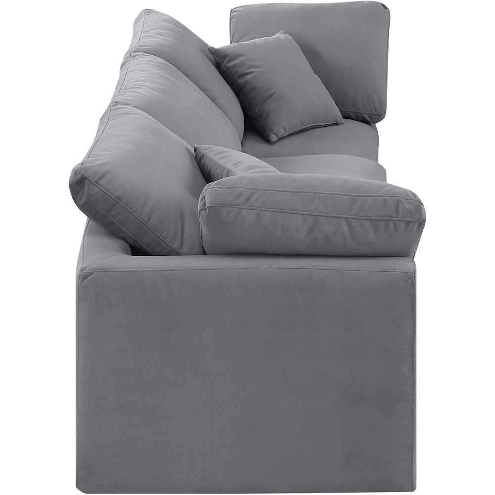 Indulge Grey Velvet Modular Sofa