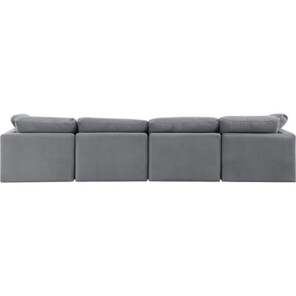 Indulge Grey Velvet Modular Sofa