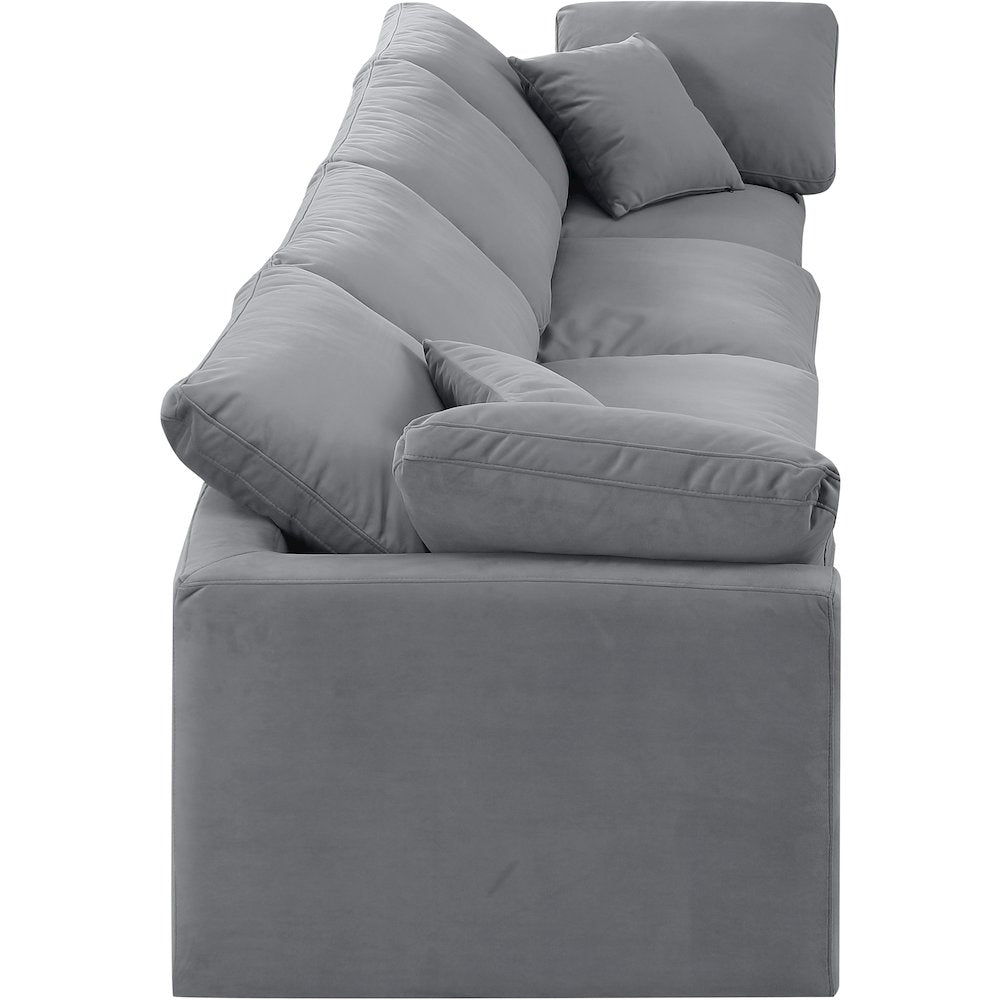 Indulge Grey Velvet Modular Sofa