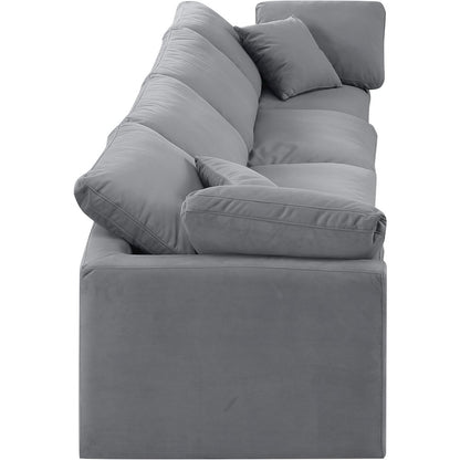Indulge Grey Velvet Modular Sofa