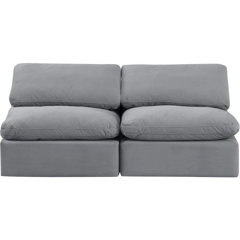Indulge Grey Velvet Modular Sofa