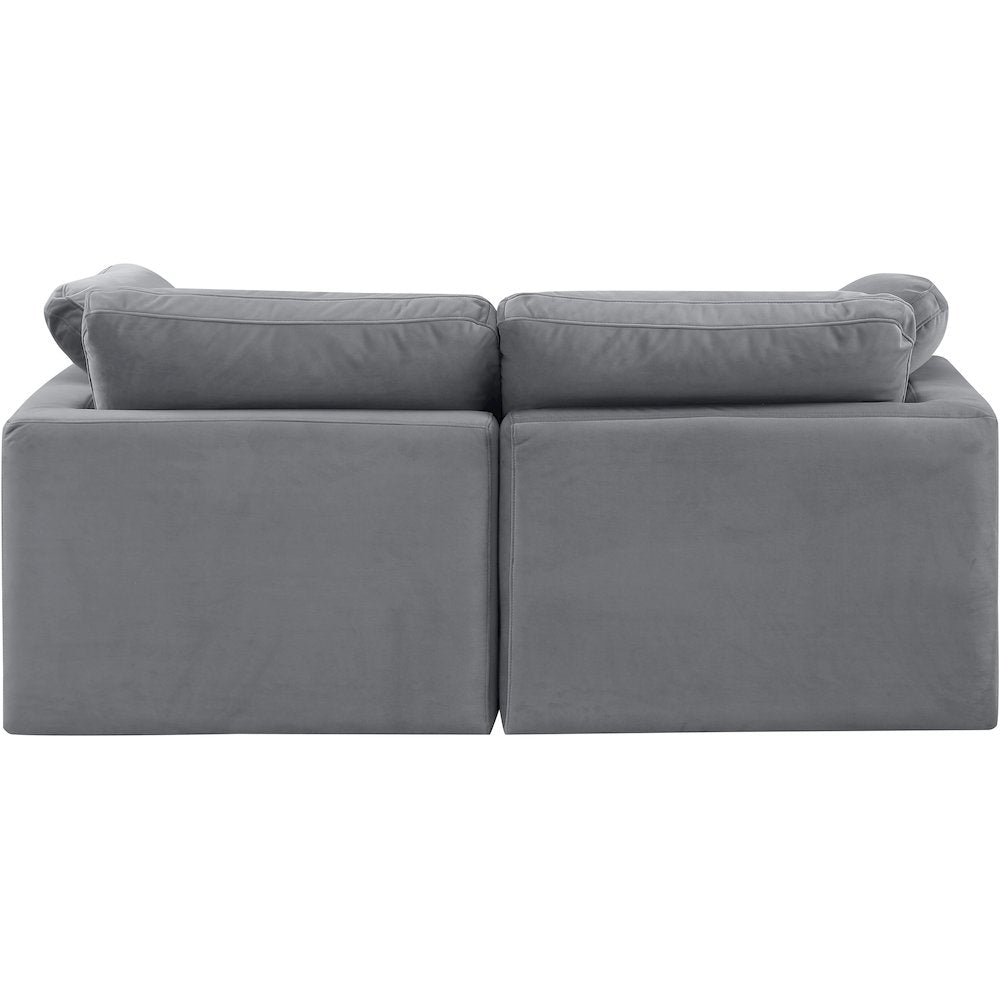 Indulge Grey Velvet Modular Sofa