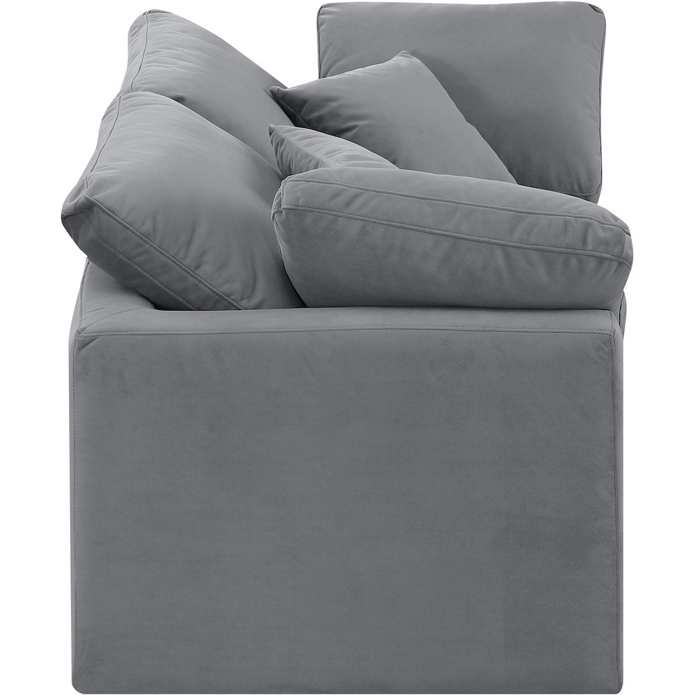 Indulge Grey Velvet Modular Sofa