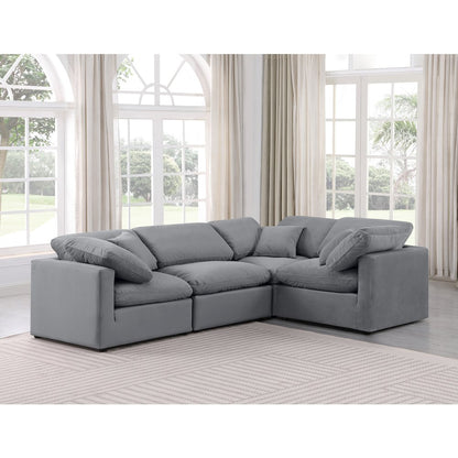 Indulge Grey Velvet Modular Sectional