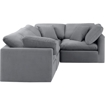 Indulge Grey Velvet Modular Sectional