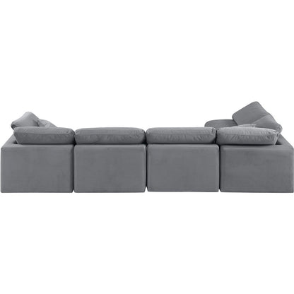 Indulge Grey Velvet Modular Sectional