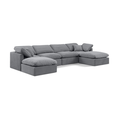 Indulge Grey Velvet Modular Sectional