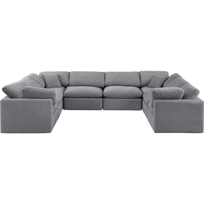 Indulge Grey Velvet Modular Sectional