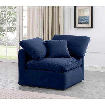 Indulge Navy Velvet Corner Chair