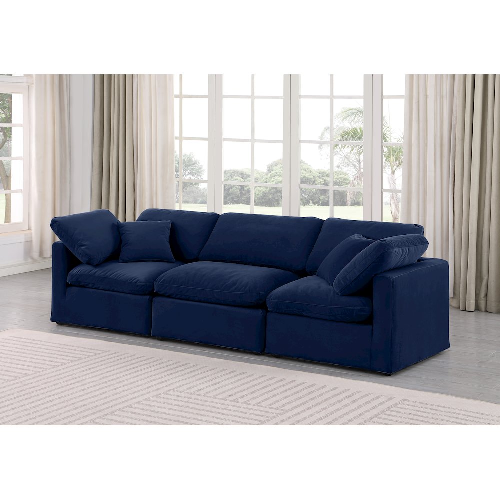 Indulge Navy Velvet Modular Sofa