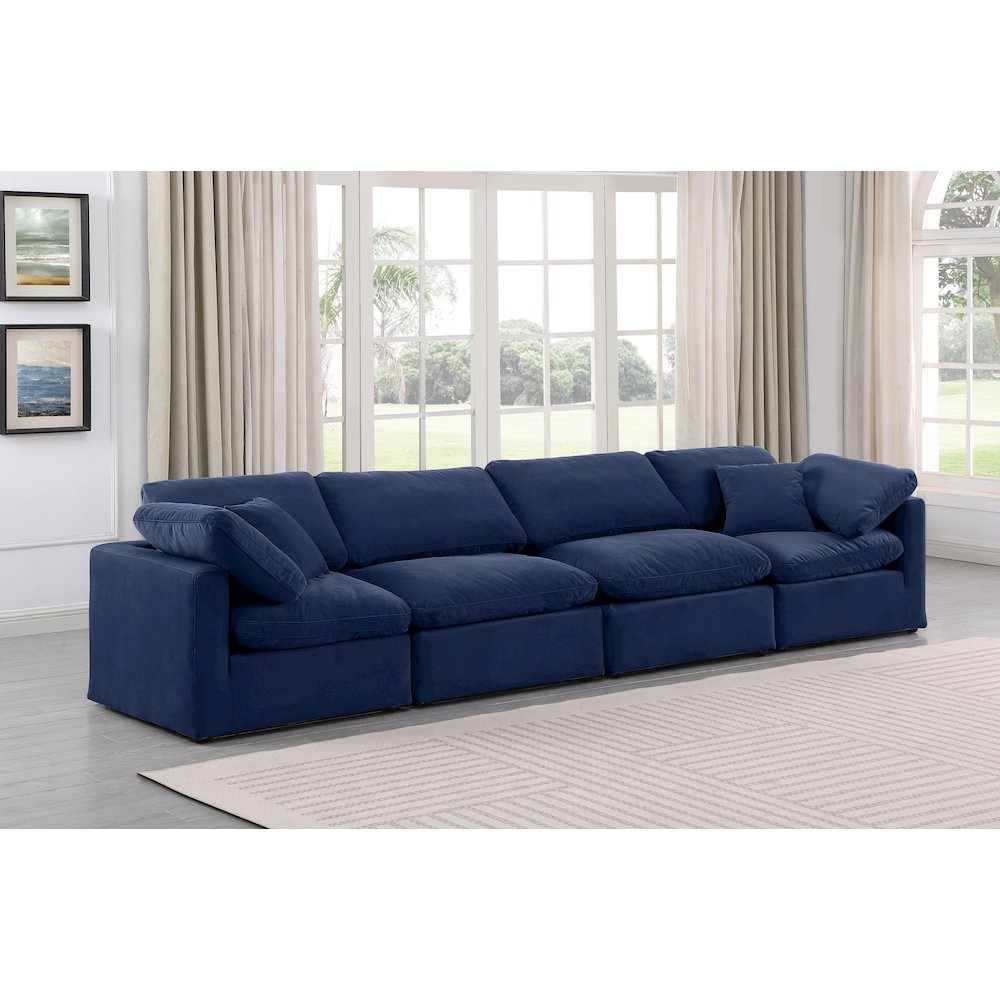 Indulge Navy Velvet Modular Sofa
