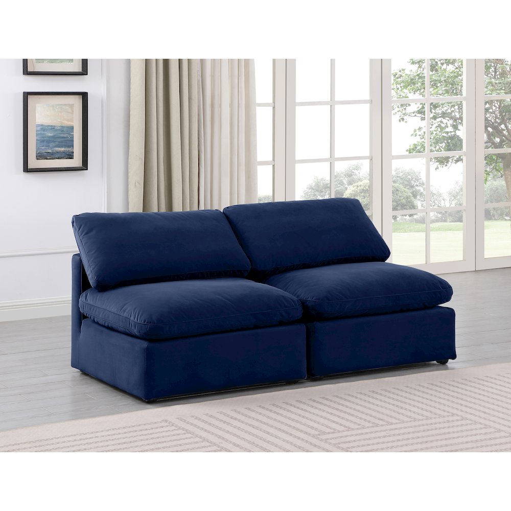 Indulge Navy Velvet Modular Sofa
