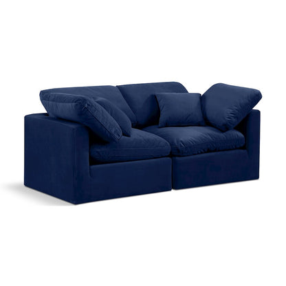 Indulge Navy Velvet Modular Sofa