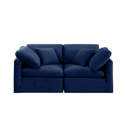 Indulge Navy Velvet Modular Sofa