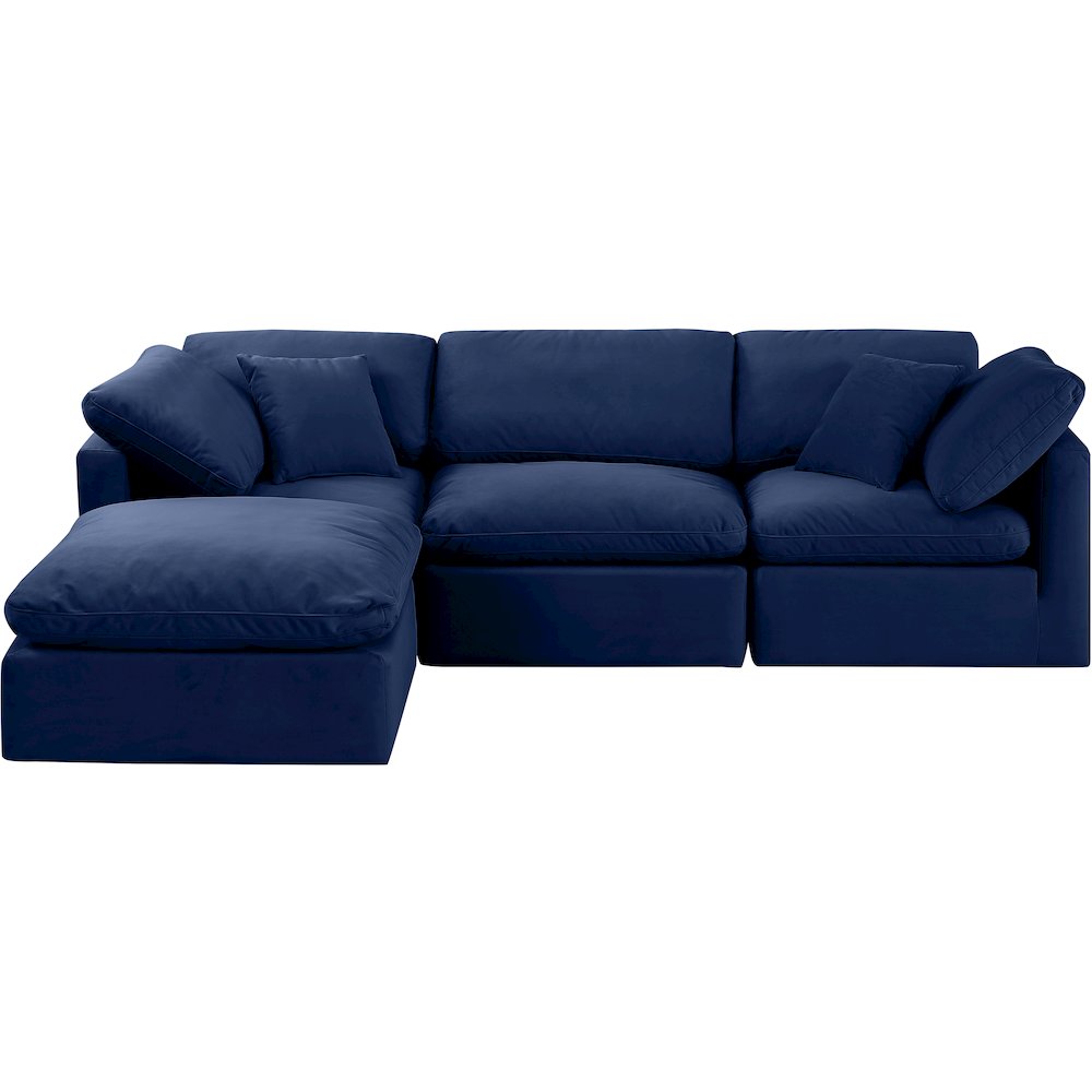 Indulge Navy Velvet Modular Sectional