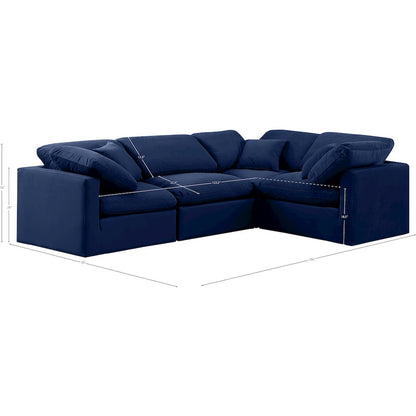 Indulge Navy Velvet Modular Sectional